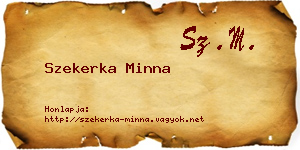Szekerka Minna névjegykártya